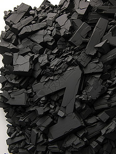 黑色石头设计的黑色岩石插画
