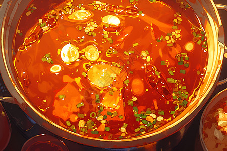 麻辣的火锅红油背景图片