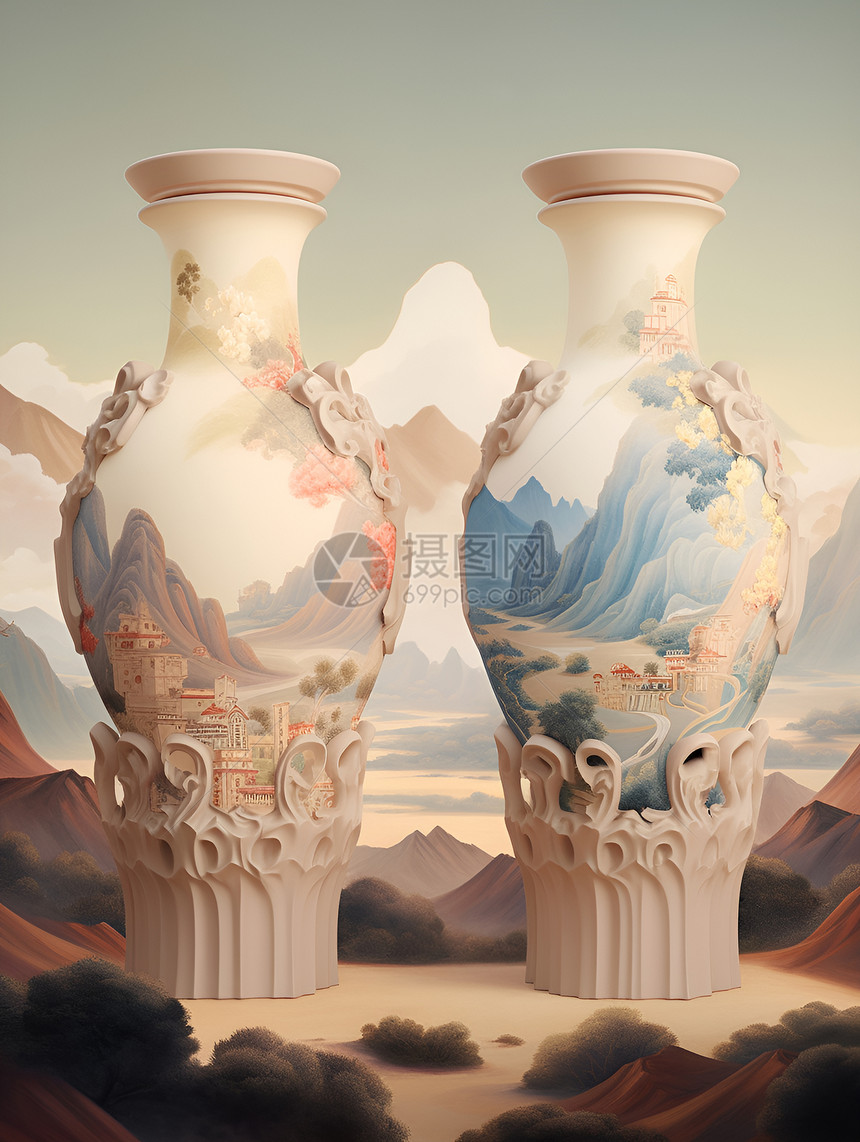 美观的陶瓷花瓶图片