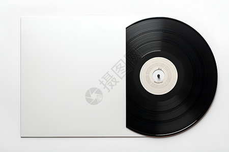 黑胶唱片素材黑白色的唱片背景