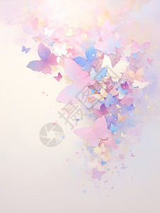 翩然起舞的粉色蝴蝶高清图片