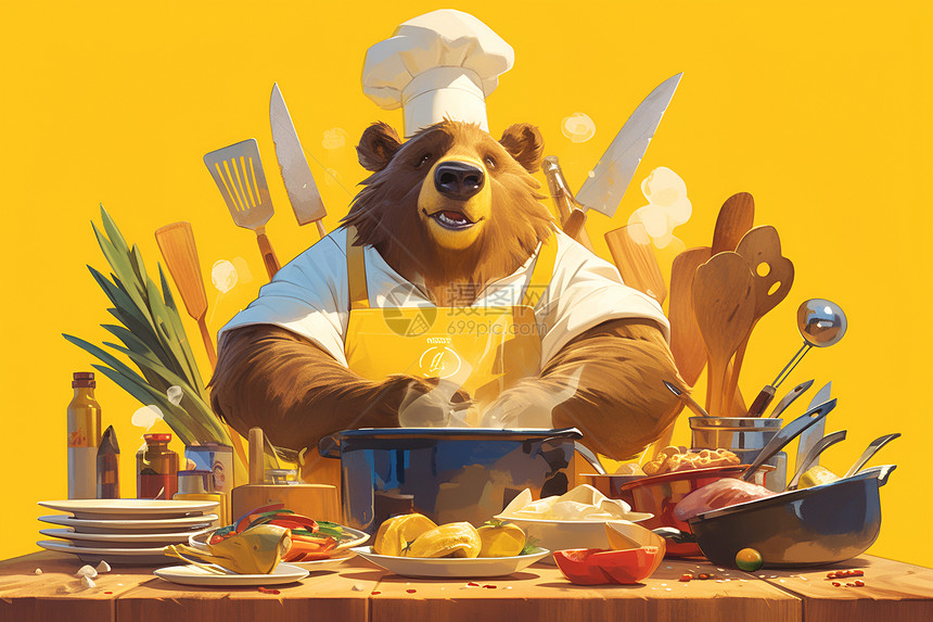 熊厨艺大赛图片