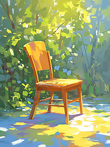 阳光洒在木椅上背景图片