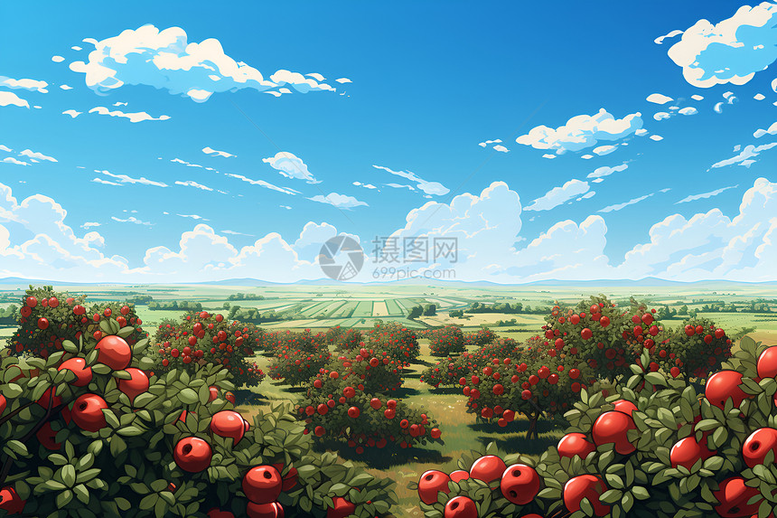 成熟的红苹果图片