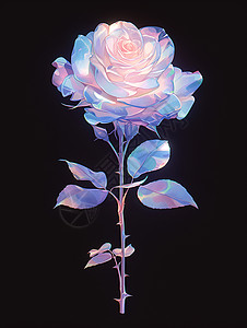 霓虹色的玫瑰高清图片