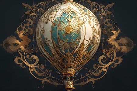 艺术装饰的热气球背景图片