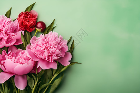 母亲节的粉色鲜花背景图片