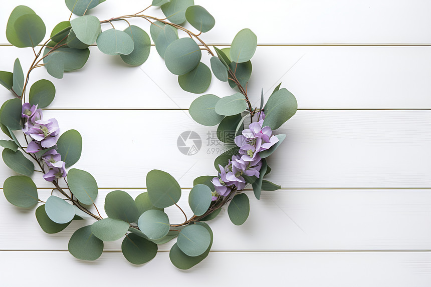 紫丁香花环图片