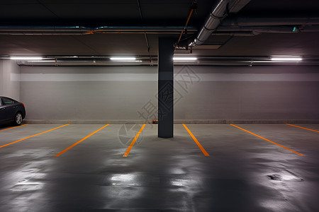 暗黑的地下停车场高清图片