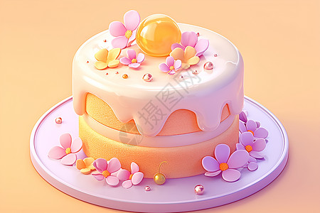 蛋糕制作过程手工制作的蛋糕插画