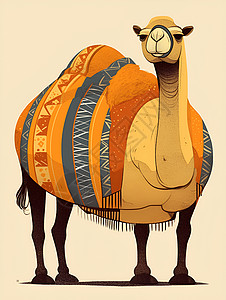 被毛毯包裹的骆驼背景图片