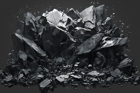 黑石头素材设计的黑岩插画插画