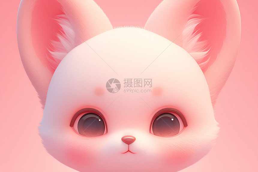 粉色小狐狸图片