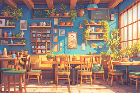 餐厅的阳光背景图片