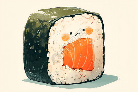 健康寿司健康营养的寿司插画