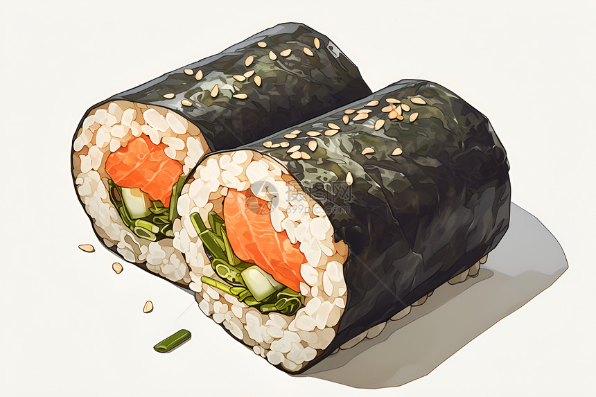 健康美味的寿司图片