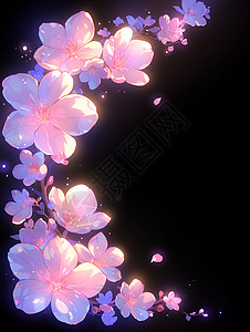 花瓣拼成的可爱插图背景图片