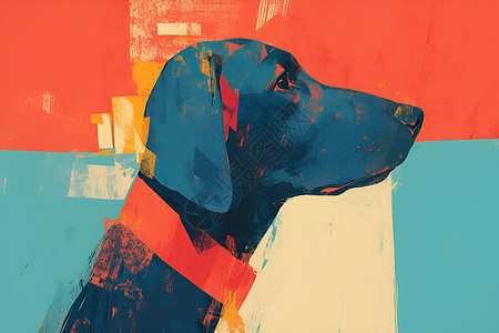 彩色的狗狗插画背景图片