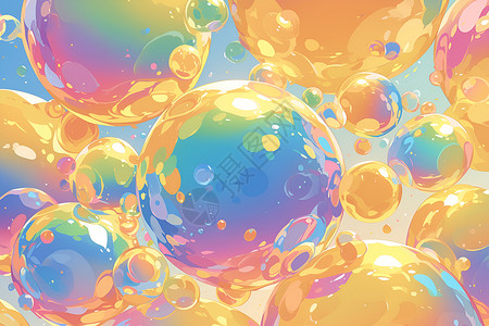 彩色的气泡背景图片