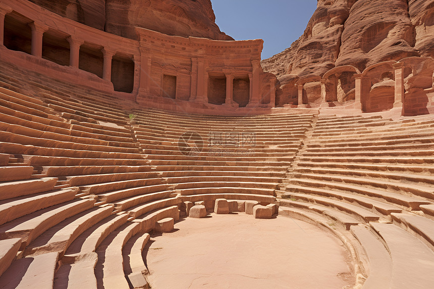 沙漠中的古城剧场图片