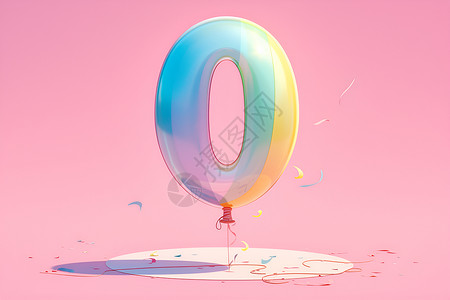 梦幻彩虹气球的字母背景图片
