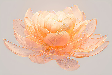半透明花朵半透明的莲花插画