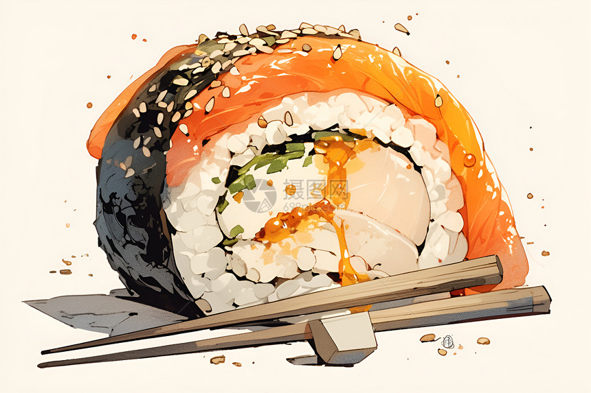可爱寿司卷图片