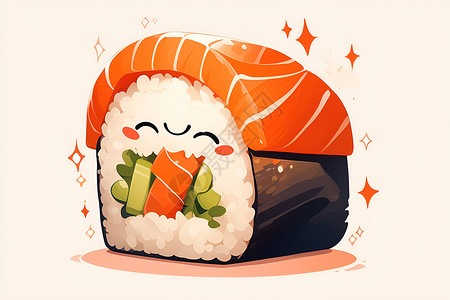 可爱的寿司卡通寿司高清图片