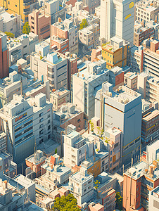 繁荣都市城市的繁荣插画