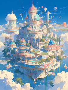 奇幻的梦幻游乐园背景图片