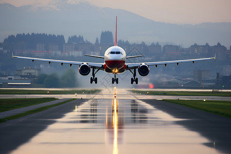 柏林航空一架大型喷气式客机背景