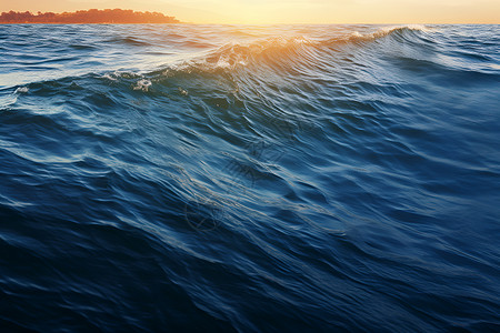海洋上的彩霞背景图片