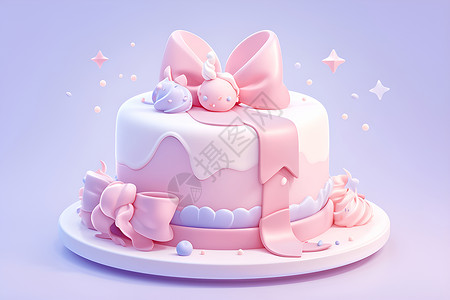 可爱甜点精致的蛋糕艺术插画