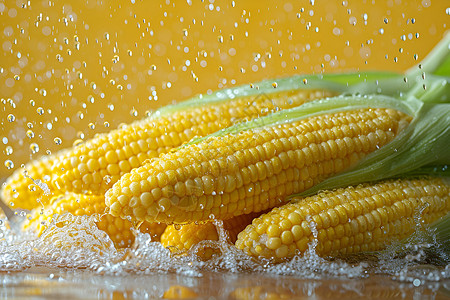 纳米纤维新鲜营养的玉米背景