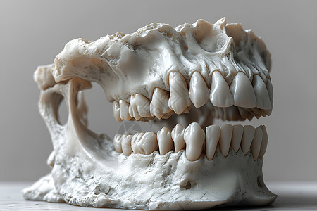 牙齿立体素材展示的牙齿模型背景