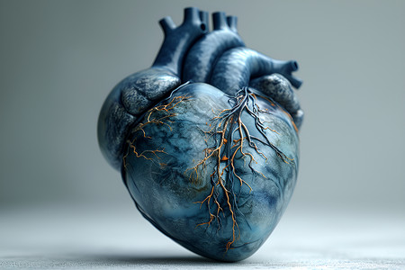 立体的心脏模型背景图片