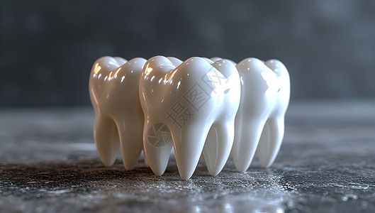 立体医疗候诊制作的牙齿模型背景