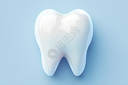 白色牙齿一颗整洁的牙齿插画