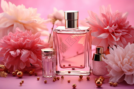 花朵与香气香水粉色高清图片