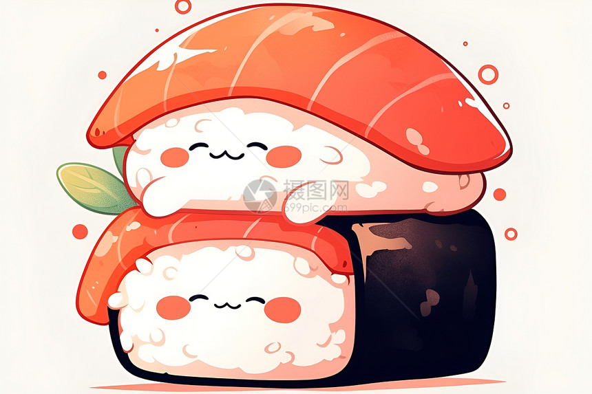 可爱的寿司图片