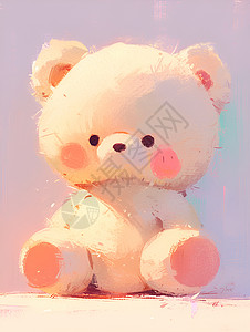韩国泰迪熊温暖舒适的毛绒玩具插画
