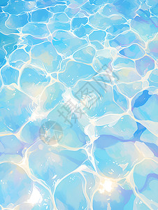 水底写真漂亮的水面插画