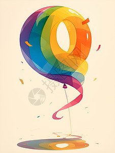 彩虹气球中的背景图片