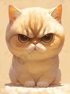 怒气冲冲的猫咪背景图片