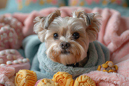 一只贵宾犬背景图片