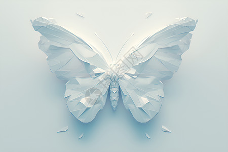 轻纱般的蝴蝶艺术插画高清图片