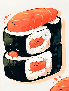 黑线条寿司背景图片