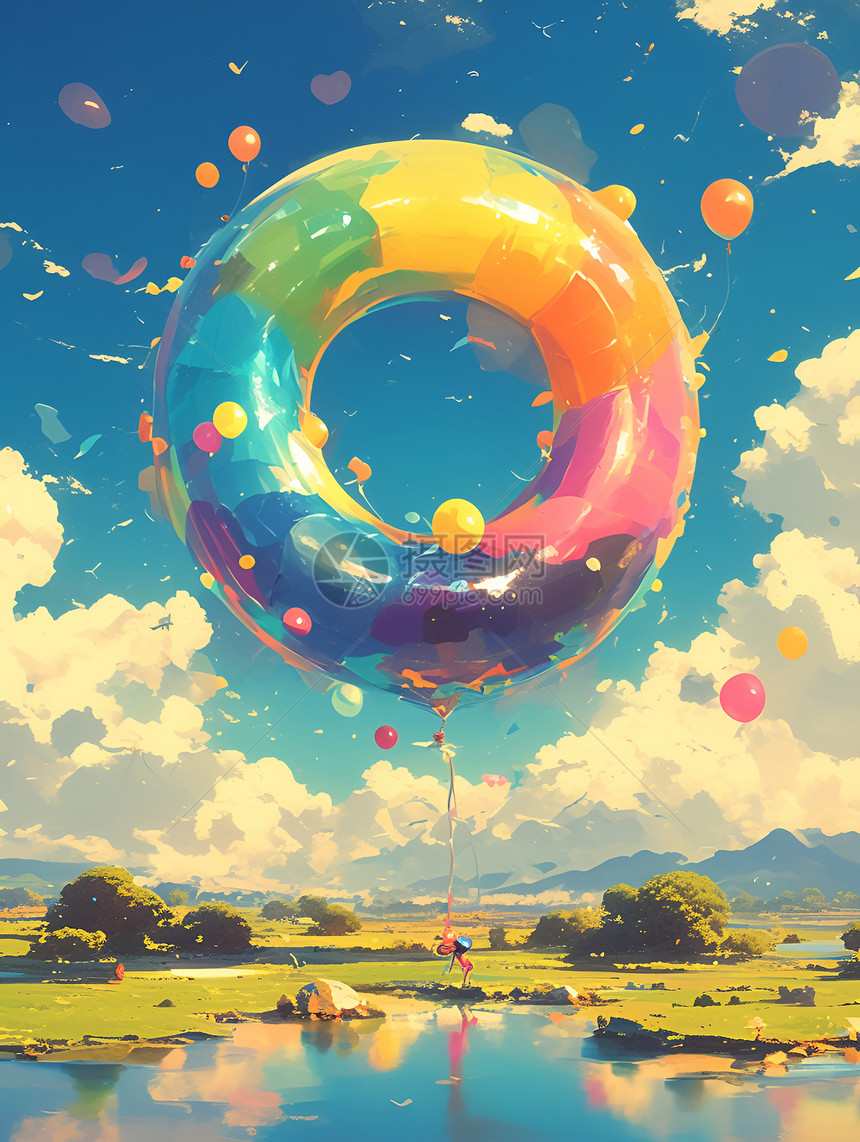 彩虹气球妆点了幻想世界图片