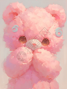 粉色的可爱小熊背景图片