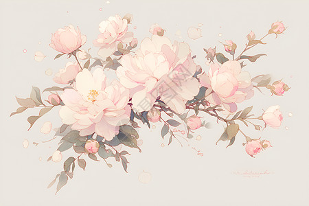 粉色的花卉艺术背景图片